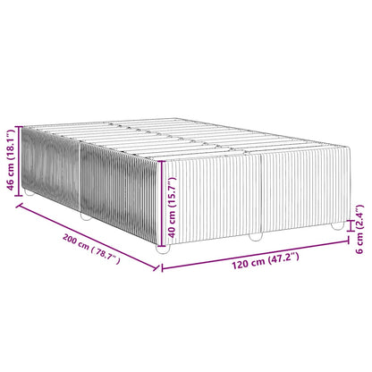 Bettgestell ohne Matratze Hellgrau 120x200 cm Stoff