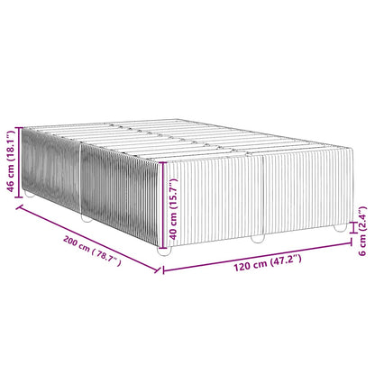 Bettgestell ohne Matratze Taupe 120x200 cm Stoff