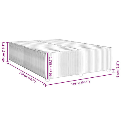 Bettgestell ohne Matratze Blau 140x200 cm Stoff