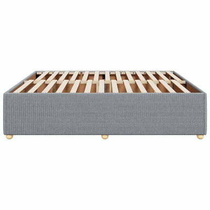 Bettgestell ohne Matratze Hellgrau 180x200 cm Stoff