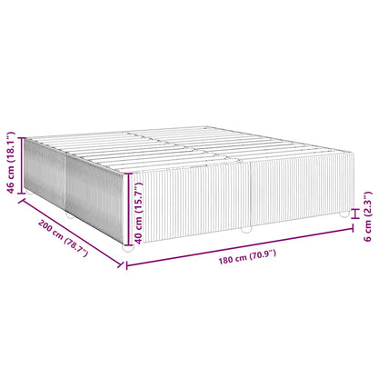 Bettgestell ohne Matratze Schwarz 180x200 cm Stoff