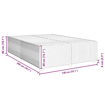 Bettgestell ohne Matratze Schwarz 140x200 cm Samt