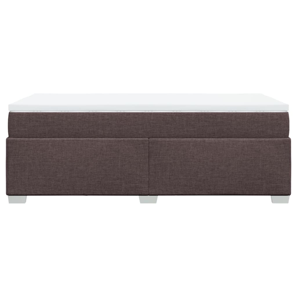 Boxspringbett mit Matratze Dunkelbraun 80x200 cm Stoff