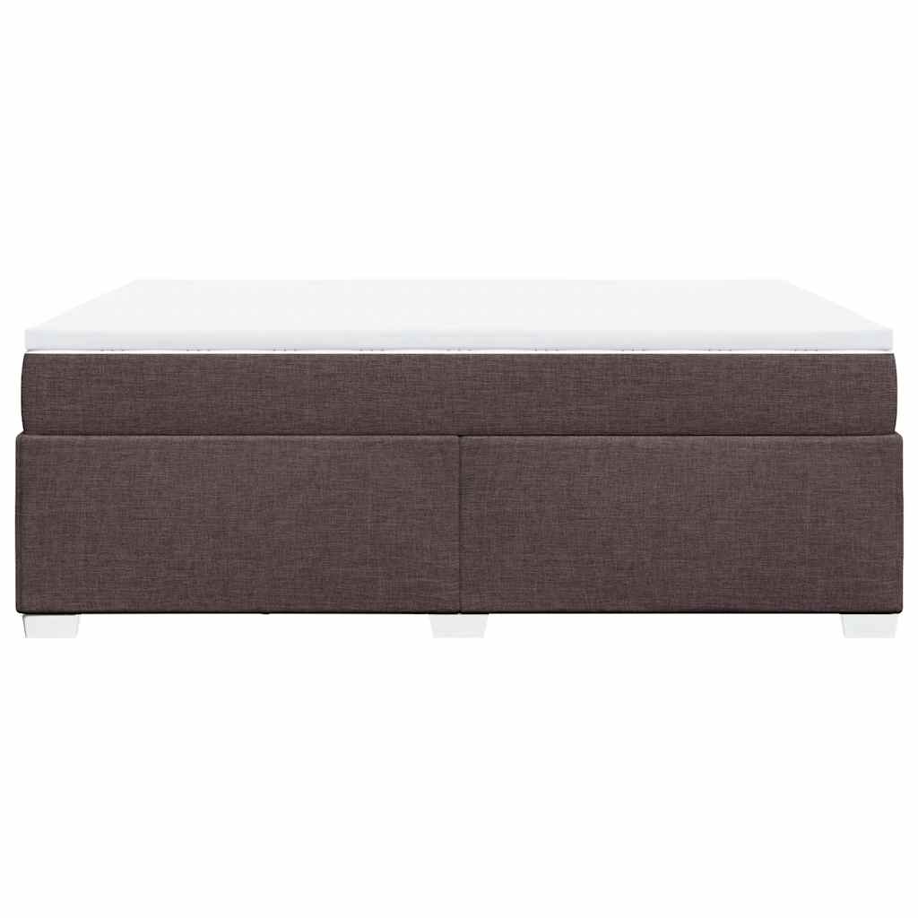 Boxspringbett mit Matratze Dunkelbraun 140x190 cm Stoff