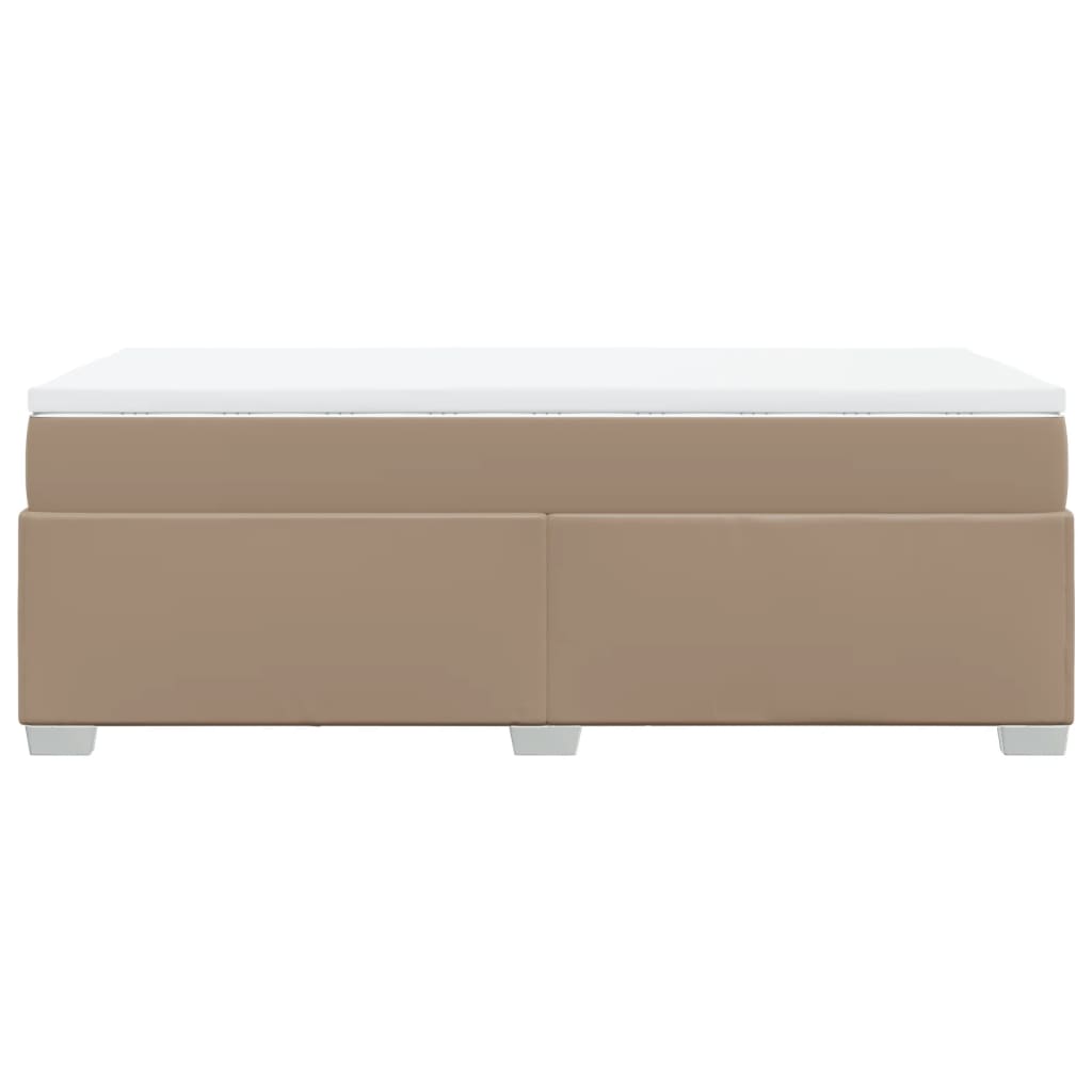 Boxspringbett mit Matratze Cappuccino-Braun 80x200cm Kunstleder