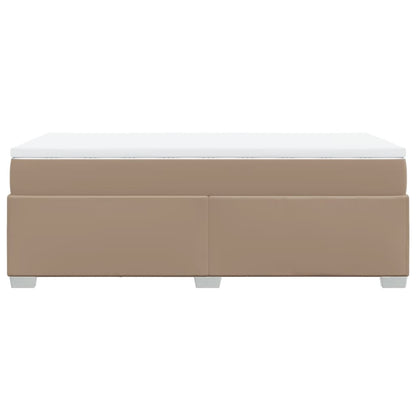 Boxspringbett mit Matratze Cappuccino-Braun 90x190cm Kunstleder
