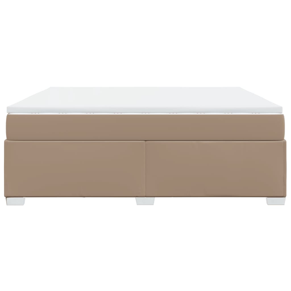 Boxspringbett Matratze Cappuccino-Braun 180x200 cm Kunstleder