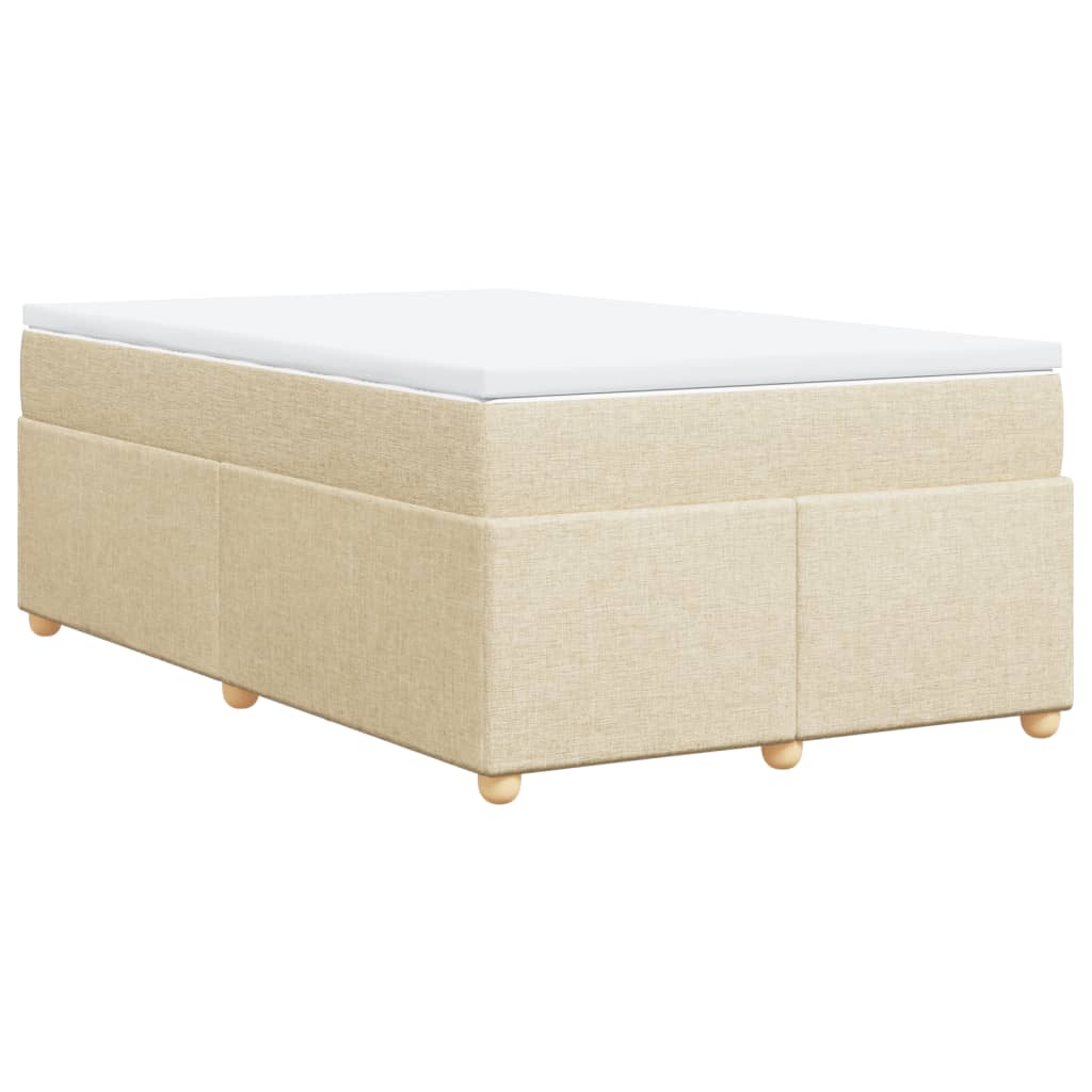 Boxspringbett mit Matratze Creme 120x190 cm Stoff