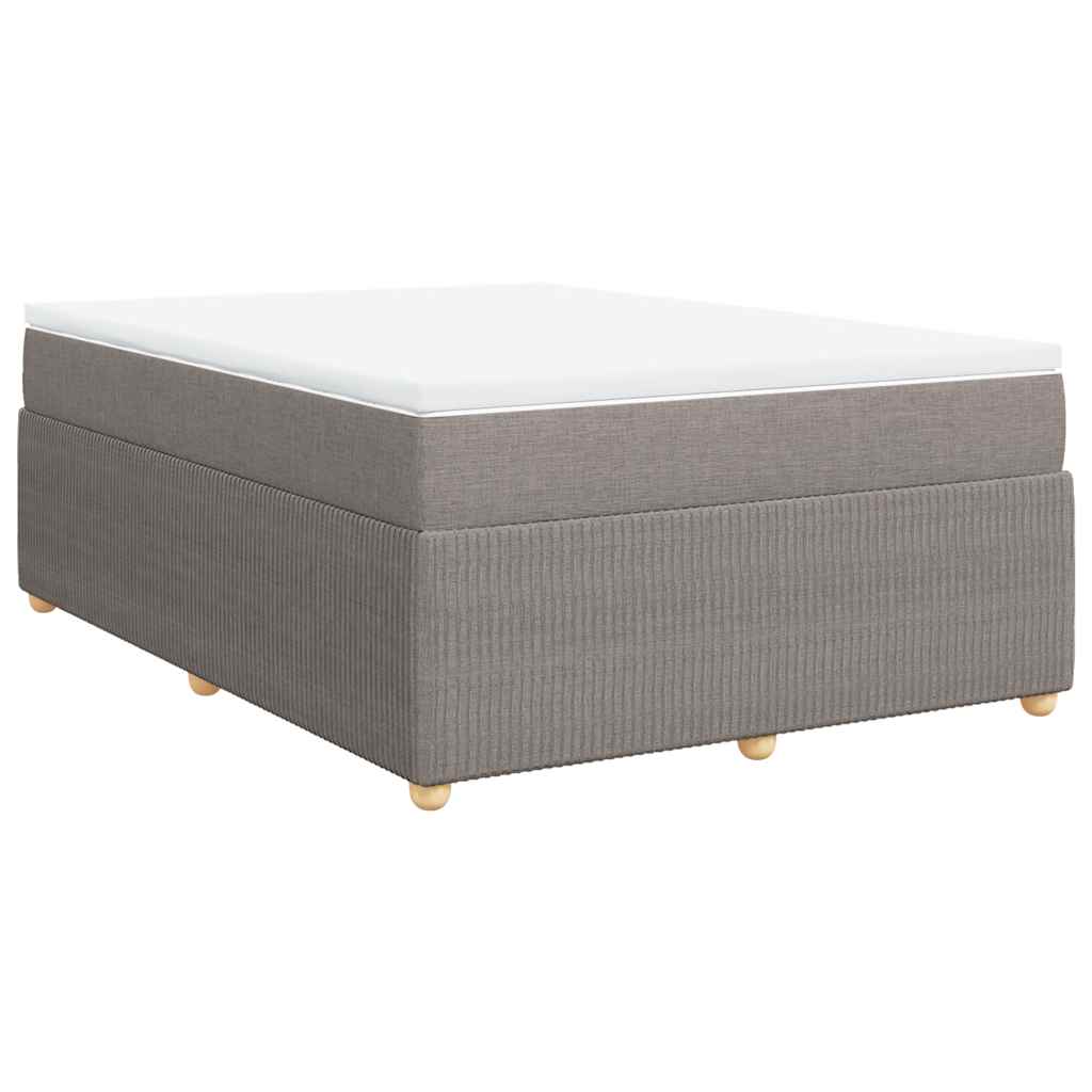 Boxspringbett mit Matratze Taupe 140x190 cm Stoff