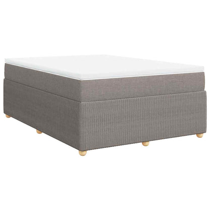 Boxspringbett mit Matratze Taupe 140x190 cm Stoff