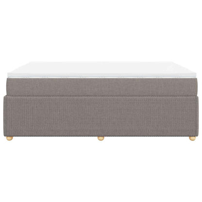 Boxspringbett mit Matratze Taupe 140x190 cm Stoff