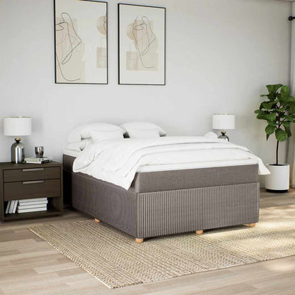 Boxspringbett mit Matratze Taupe 160x200 cm Stoff