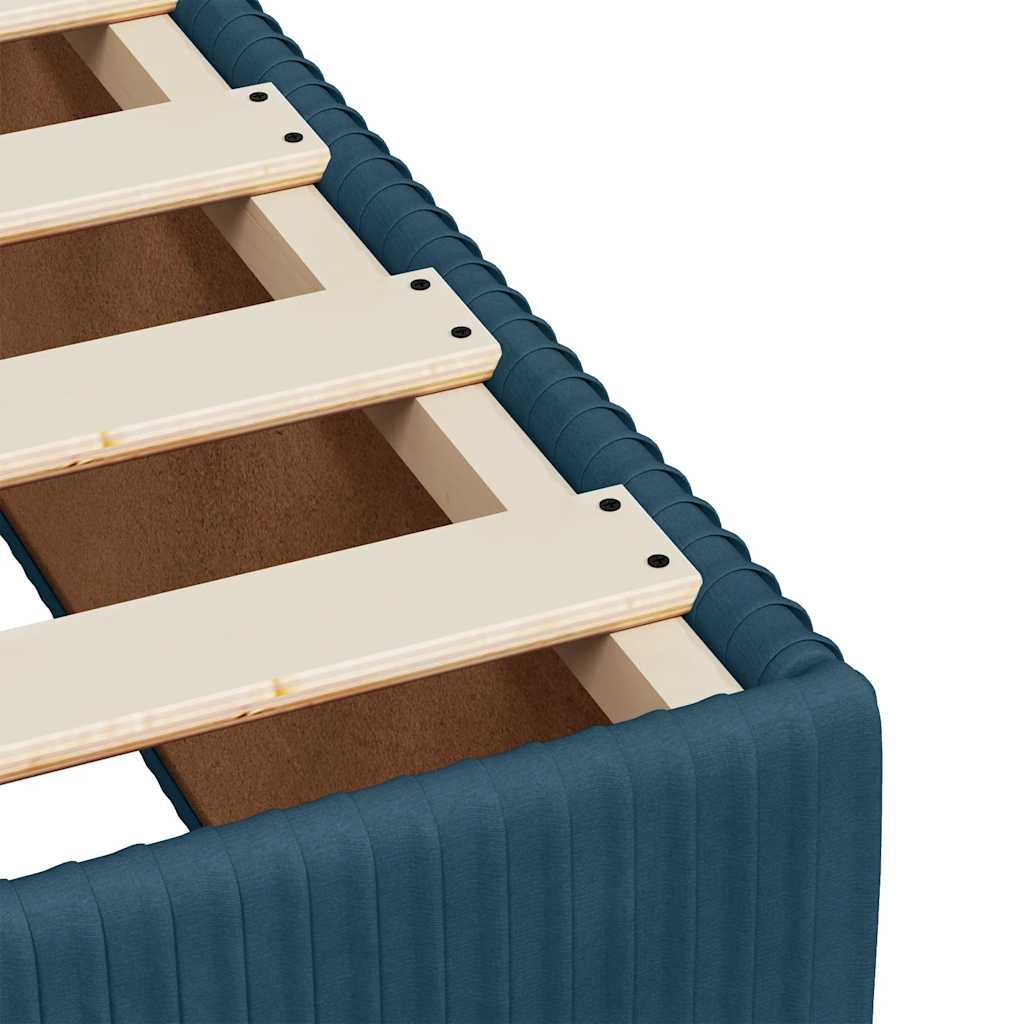 Boxspringbett mit Matratze Dunkelblau 120x190 cm Samt