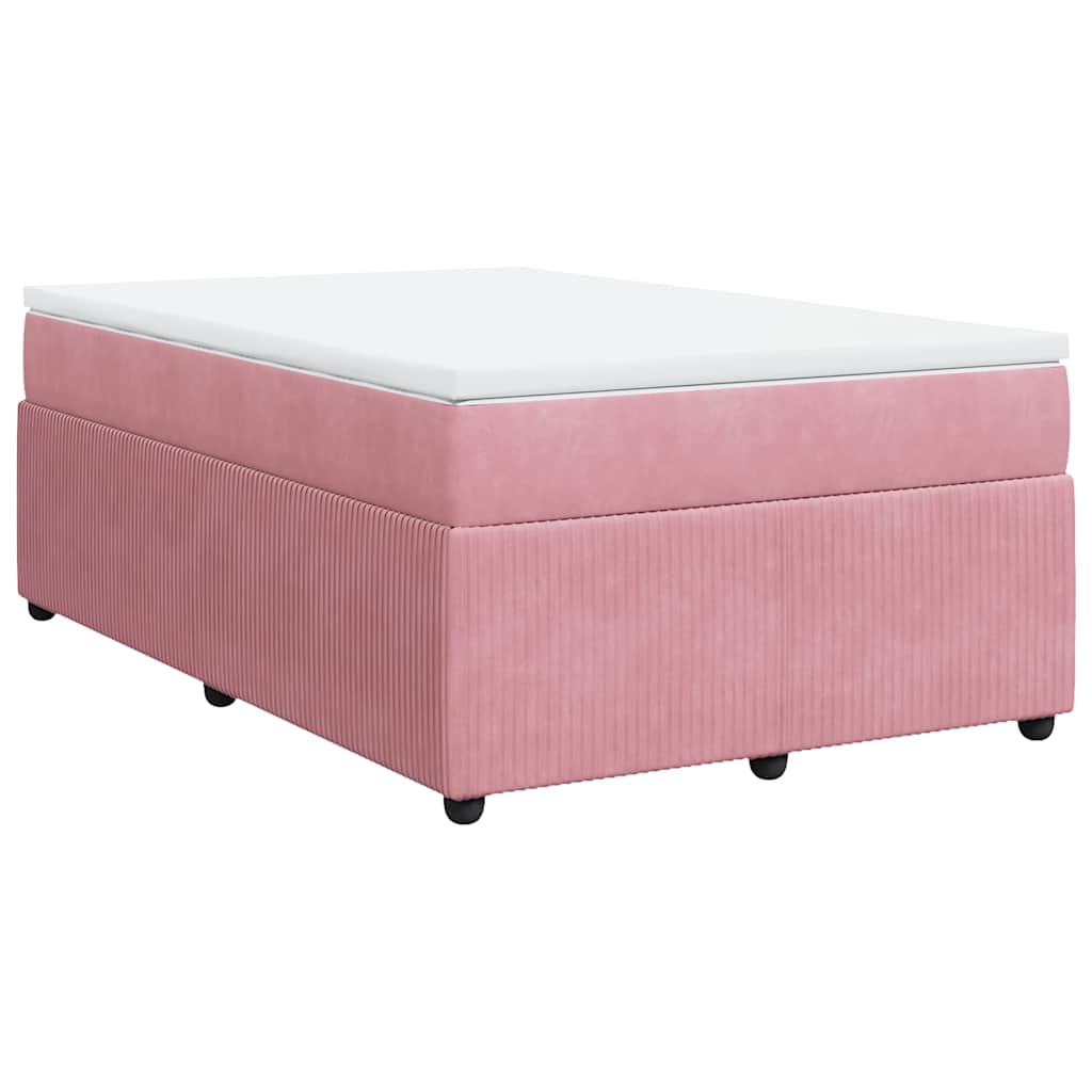Boxspringbett mit Matratze Rosa 120x190 cm Samt