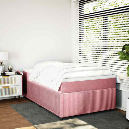 Boxspringbett mit Matratze Rosa 120x190 cm Samt