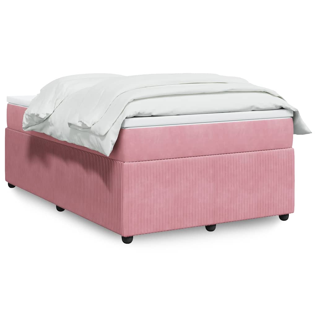 Boxspringbett mit Matratze Rosa 120x190 cm Samt