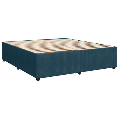 Boxspringbett mit Matratze Dunkelblau 200x200 cm Samt