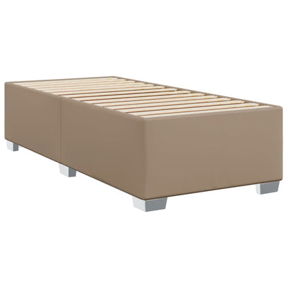 Boxspringbett mit Matratze Cappuccino-Braun 80x200cm Kunstleder
