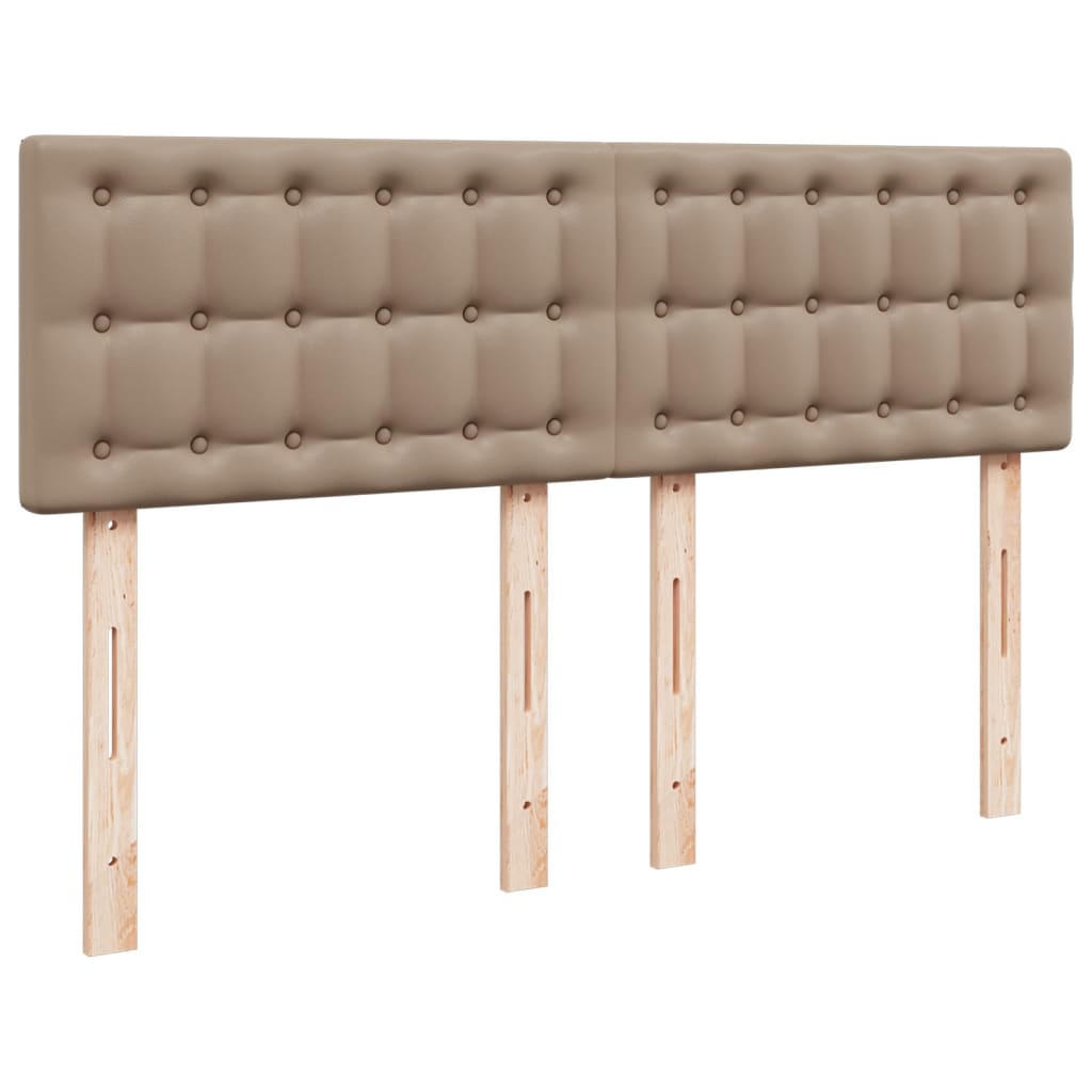 Boxspringbett Matratze Cappuccino-Braun 140x190cm Kunstleder