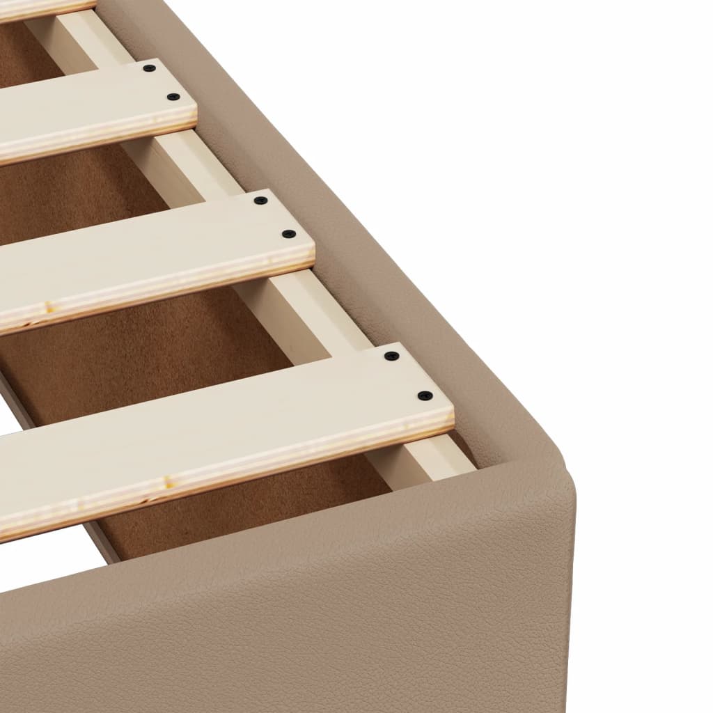 Boxspringbett Matratze Cappuccino-Braun 140x190cm Kunstleder