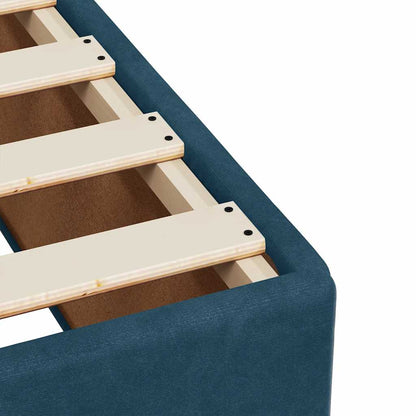 Boxspringbett mit Matratze Dunkelblau 80x200 cm Samt