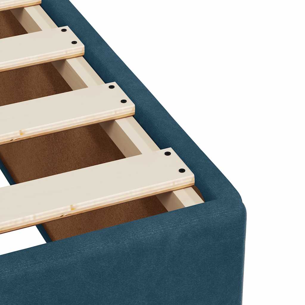 Boxspringbett mit Matratze Dunkelblau 100x200 cm Samt
