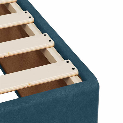 Boxspringbett mit Matratze Dunkelblau 120x200 cm Samt