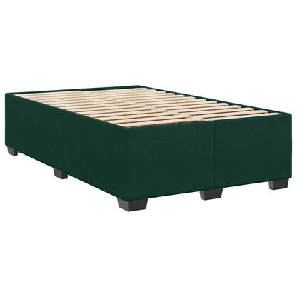 Boxspringbett mit Matratze Dunkelgrün 140x190 cm Samt