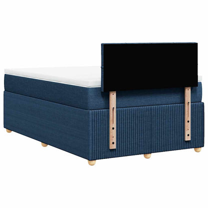 Boxspringbett mit Matratze Blau 120x190 cm Stoff