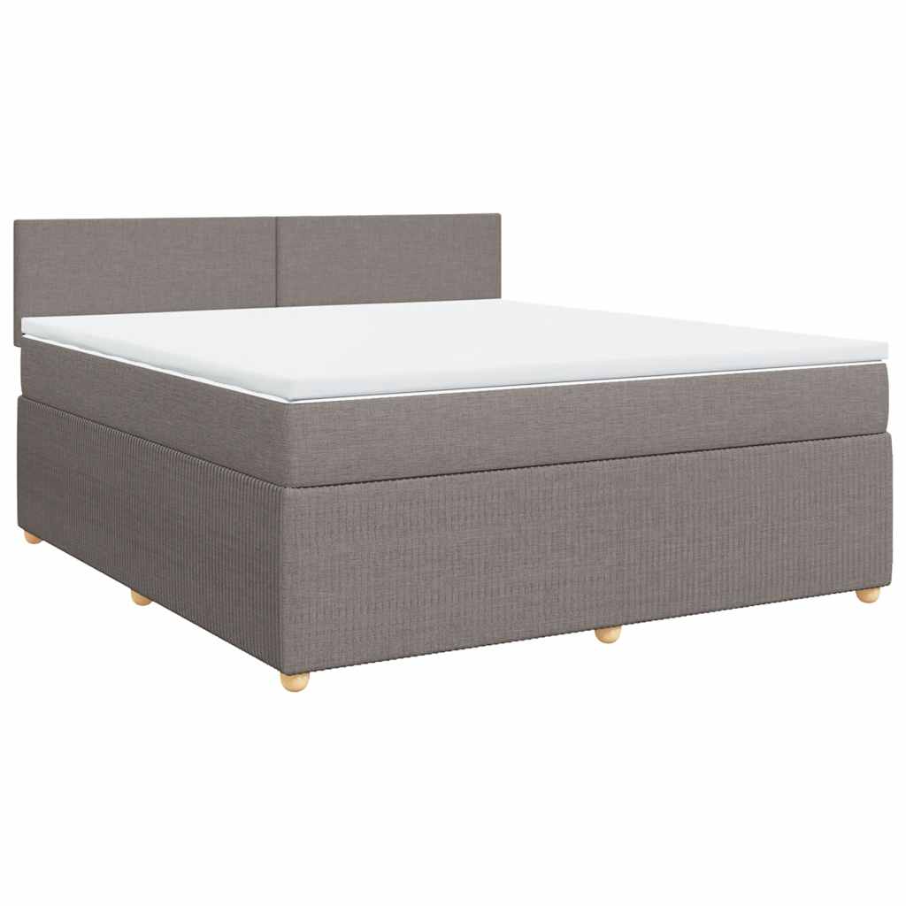 Boxspringbett mit Matratze Taupe 180x200 cm Stoff