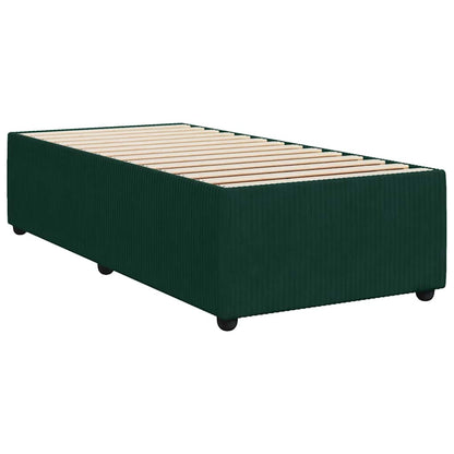 Boxspringbett mit Matratze Dunkelgrün 100x200 cm Samt