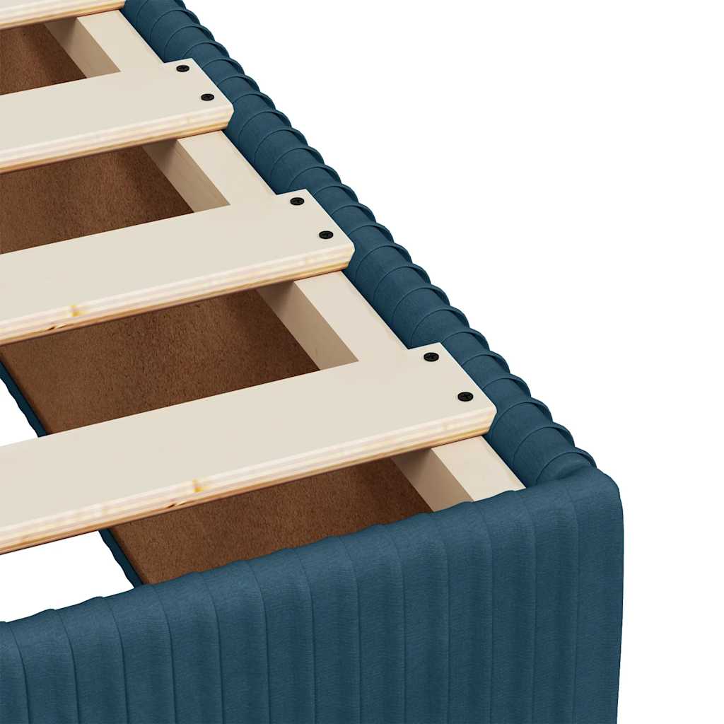 Boxspringbett mit Matratze Blau 120x190 cm Samt