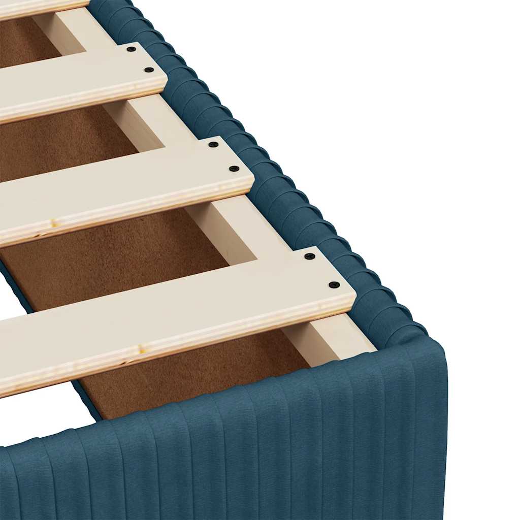 Boxspringbett mit Matratze Blau 160x200 cm Samt