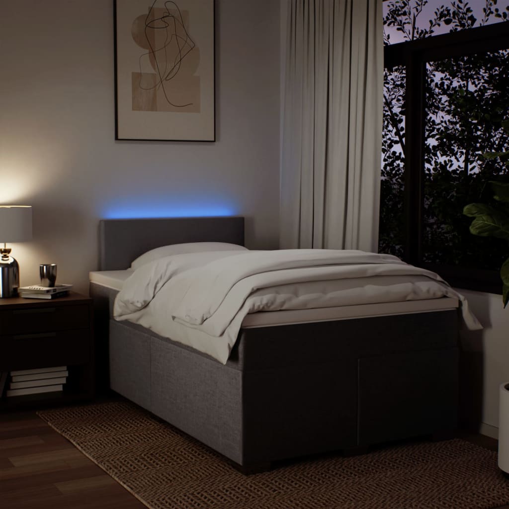 Boxspringbett mit Matratze Taupe 120x190 cm Stoff