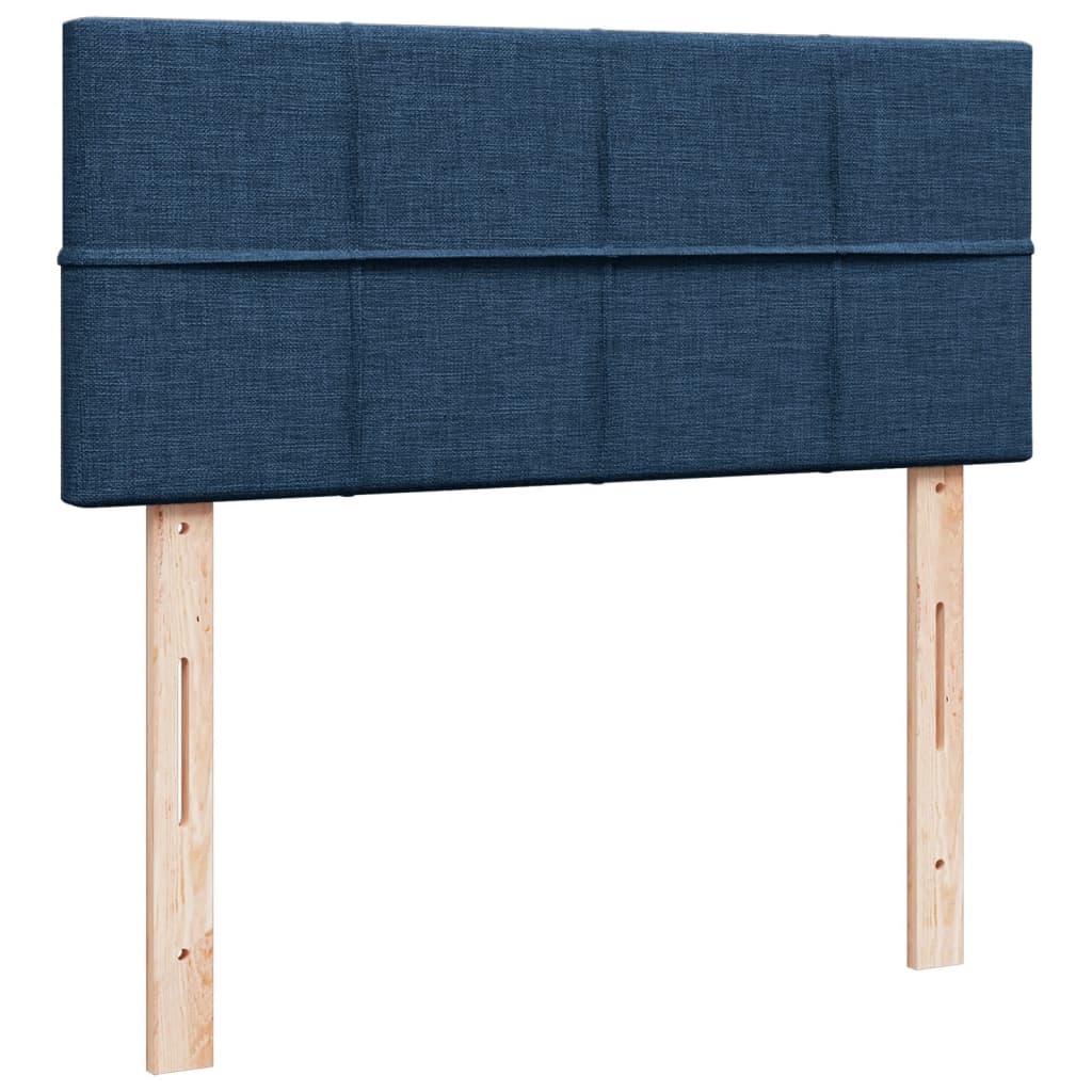 Boxspringbett mit Matratze Blau 120x190 cm Stoff
