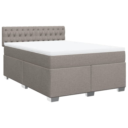 Boxspringbett mit Matratze Taupe 140x190 cm Stoff