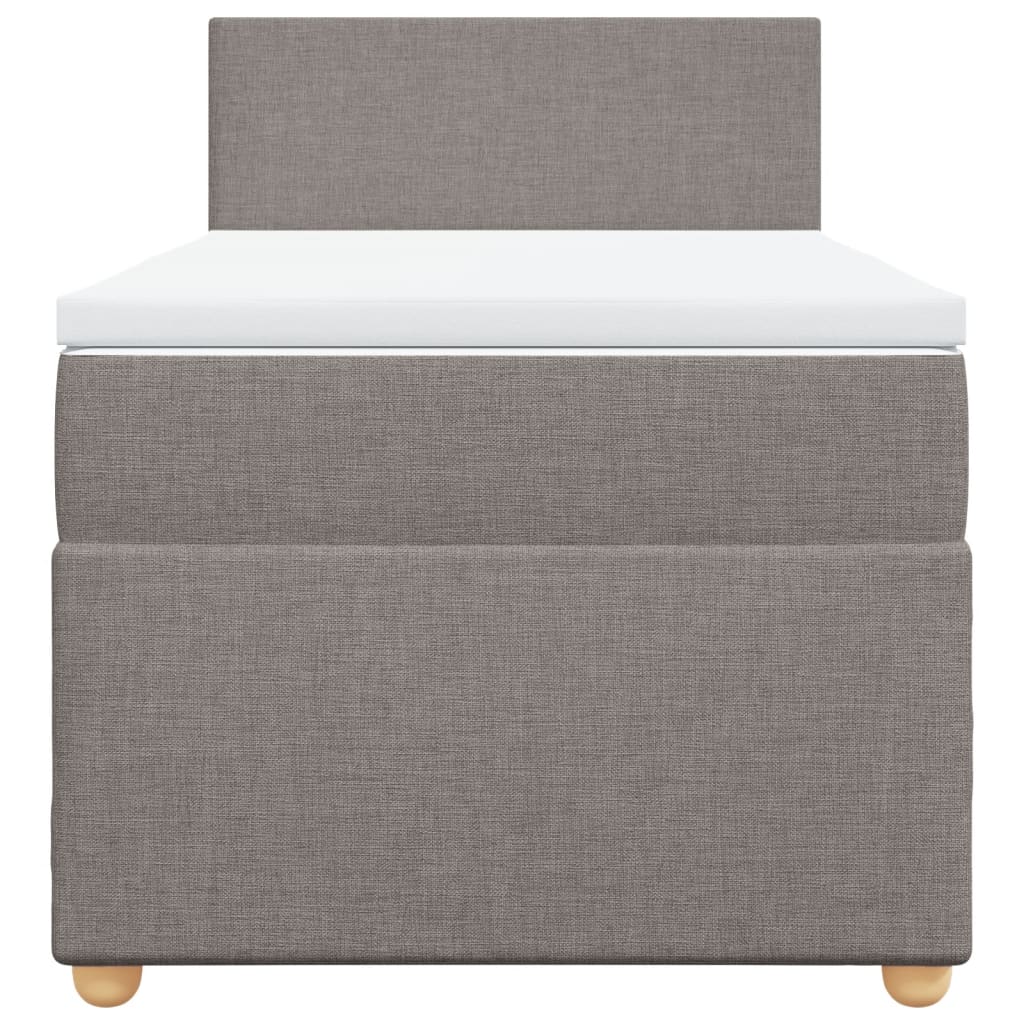 Boxspringbett mit Matratze Taupe 90x190 cm Stoff
