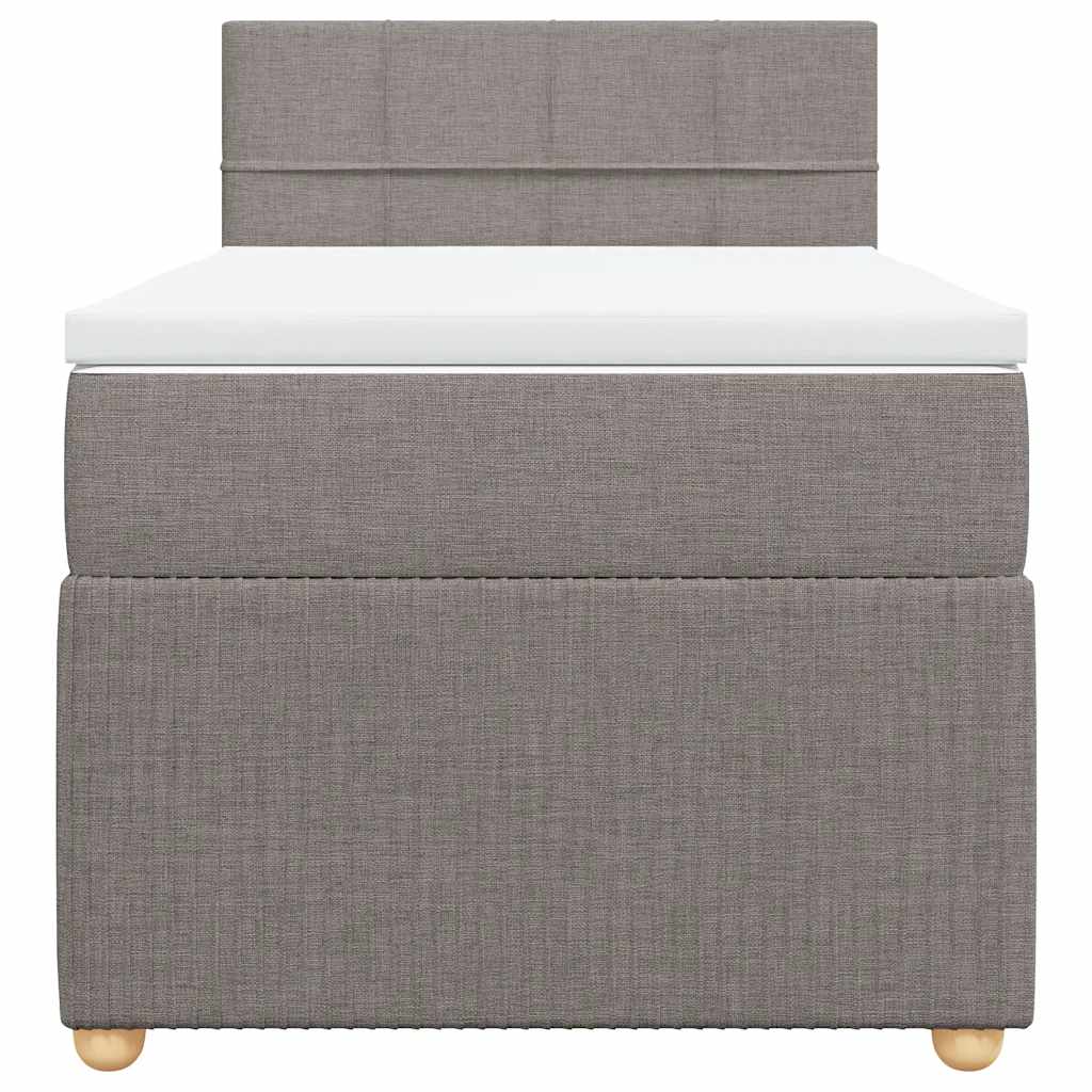 Boxspringbett mit Matratze Taupe 80x200 cm Stoff
