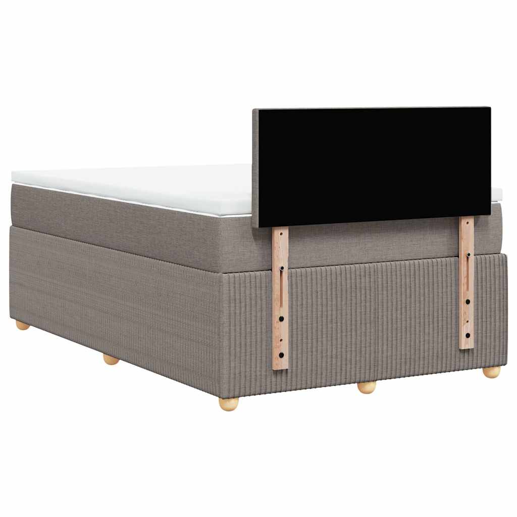 Boxspringbett mit Matratze Taupe 120x190 cm Stoff