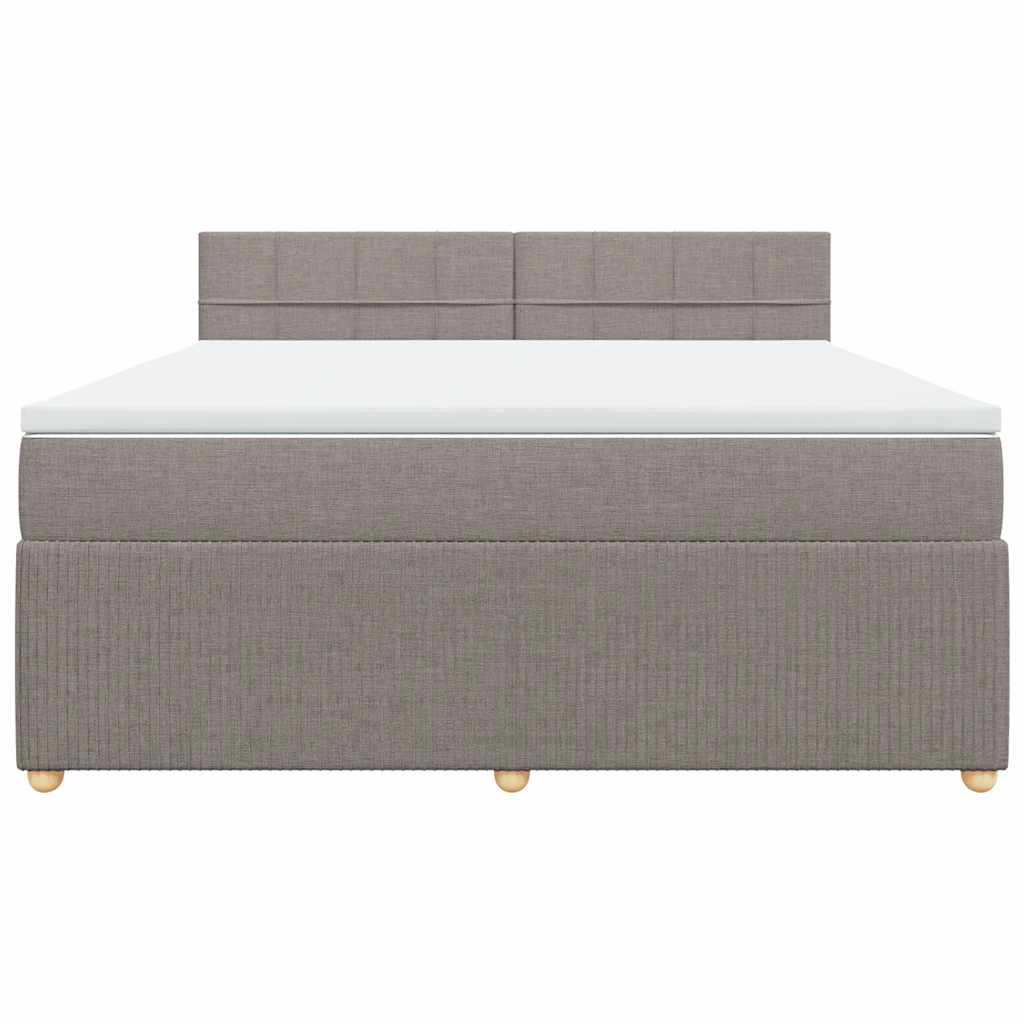 Boxspringbett mit Matratze Taupe 180x200 cm Stoff