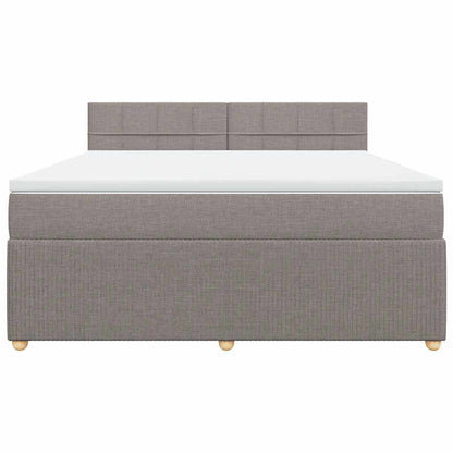 Boxspringbett mit Matratze Taupe 180x200 cm Stoff