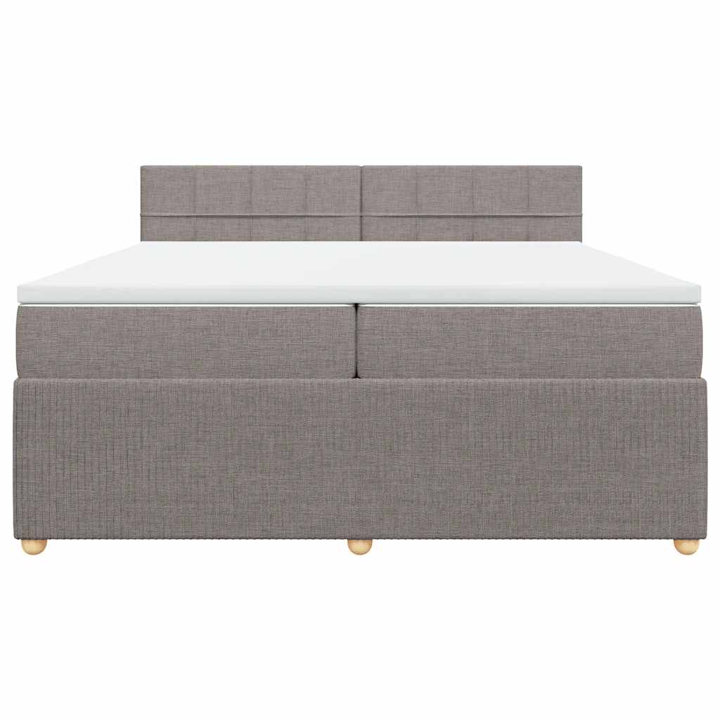 Boxspringbett mit Matratze Taupe 200x200 cm Stoff