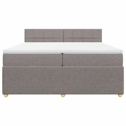 Boxspringbett mit Matratze Taupe 200x200 cm Stoff