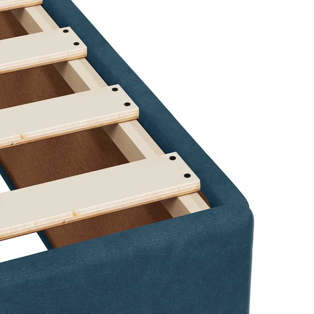 Boxspringbett mit Matratze Blau 120x200 cm Samt