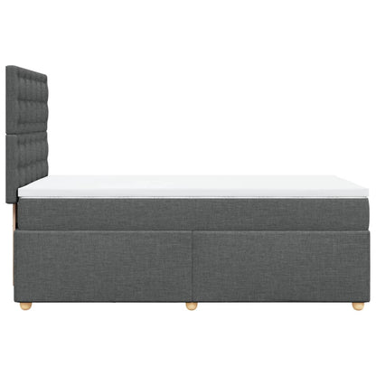 Boxspringbett mit Matratze Dunkelgrau 90x190 cm Stoff