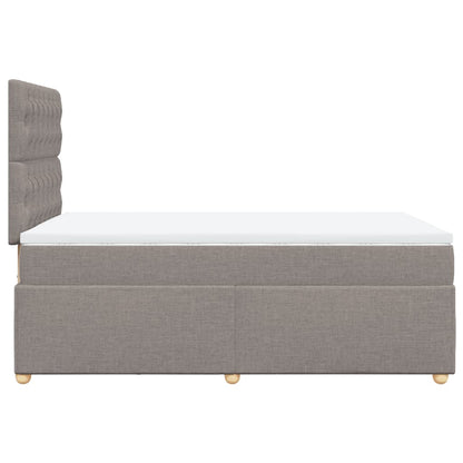 Boxspringbett mit Matratze Taupe 120x190 cm Stoff
