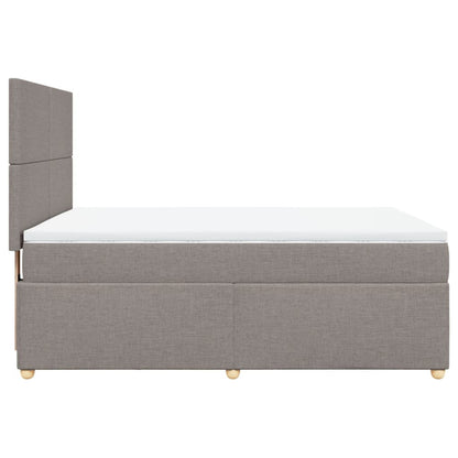 Boxspringbett mit Matratze Taupe 140x190 cm Stoff