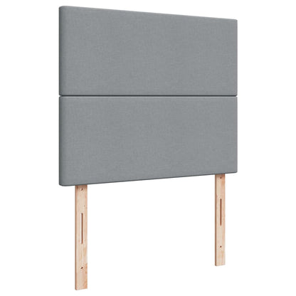 Boxspringbett mit Matratze Hellgrau 120x190 cm Stoff