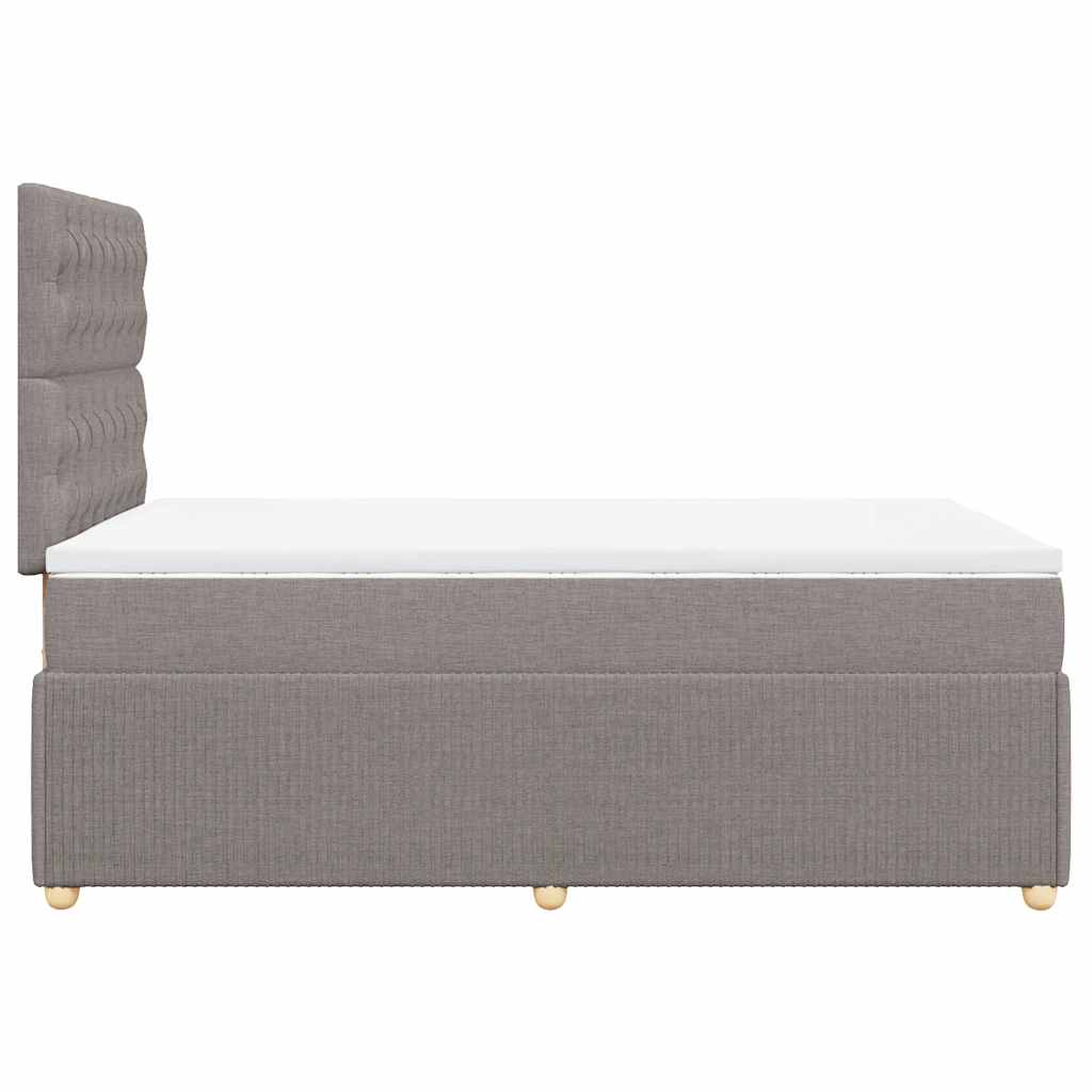 Boxspringbett mit Matratze Taupe 120x190 cm Stoff