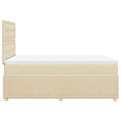 Boxspringbett mit Matratze Creme 120x190 cm Stoff